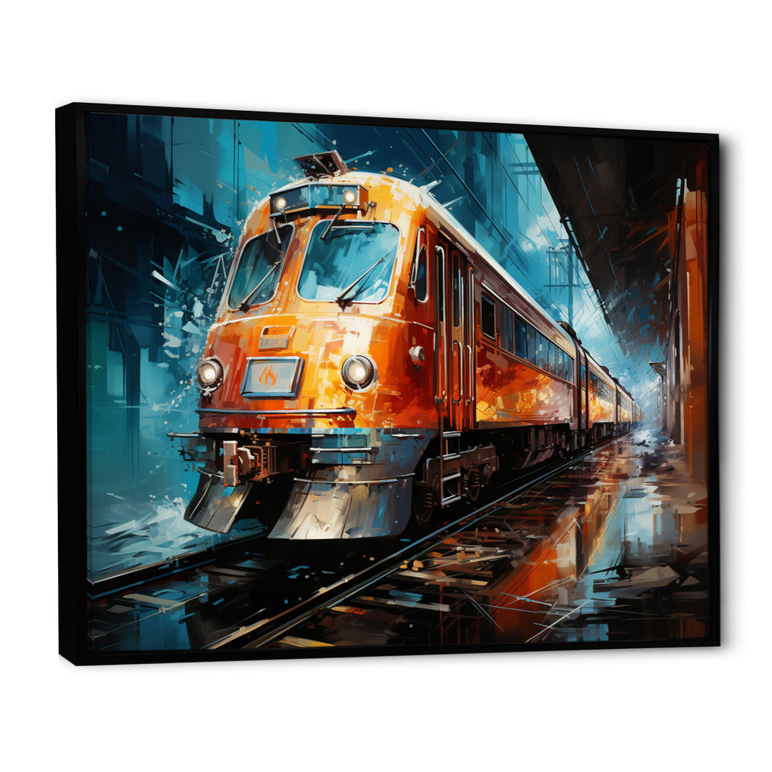 Train Dynamic Abstractions - Train Canvas Wall Art