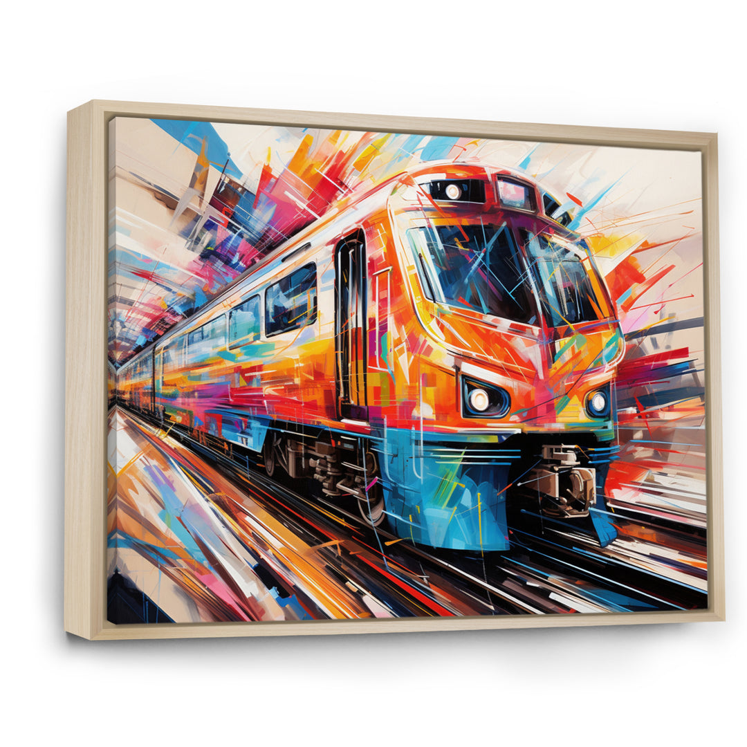 Train Fusion Of Lines - Train Canvas Wall Art