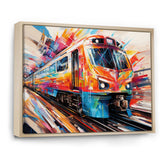 Train Fusion Of Lines - Train Canvas Wall Art