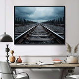 Train Minimalist Tracks II - Transportation Canvas Wall Art