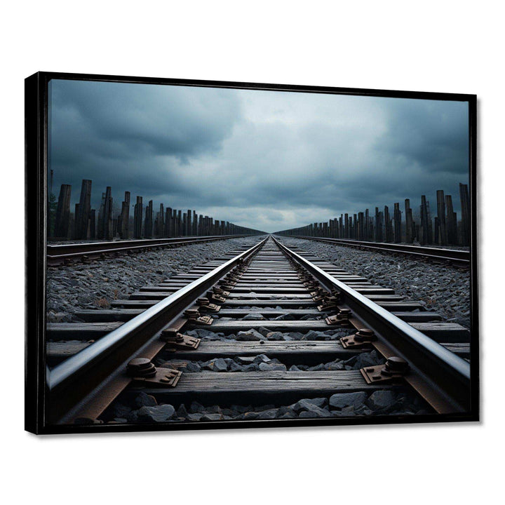 Train Minimalist Tracks II - Transportation Canvas Wall Art