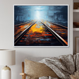 Train Serene Railways Track - Train Canvas Wall Art