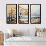 Orange Tree Autumn Patchwork Acrylic II - Multi-Panels