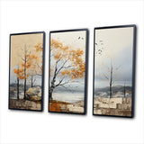 Orange Tree Autumn Patchwork Acrylic II - Multi-Panels