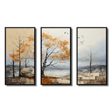 Orange Tree Autumn Patchwork Acrylic II - Multi-Panels
