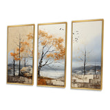 Orange Tree Autumn Patchwork Acrylic II - Multi-Panels