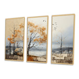 Orange Tree Autumn Patchwork Acrylic II - Multi-Panels