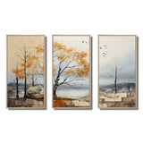 Orange Tree Autumn Patchwork Acrylic II - Multi-Panels
