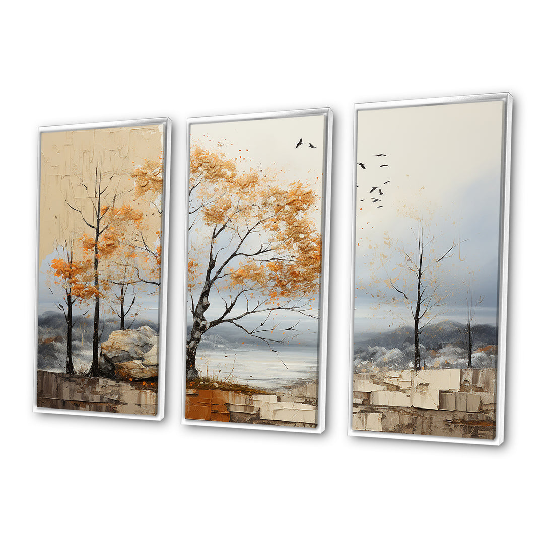 Orange Tree Autumn Patchwork Acrylic II - Multi-Panels