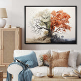 Coral White Tree Duality - Landscapes Canvas Wall Art