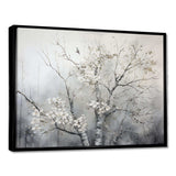 Grey Tree Monochrome Reverie - Floral Canvas Wall Art