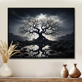 The Contrast Tree Monochrome II - Floral Canvas Wall Art