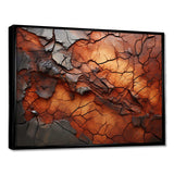 Brown Orange Abstract Redwood Tree Collage - Floral Canvas Wall Art