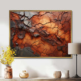 Brown Orange Abstract Redwood Tree Collage - Floral Canvas Wall Art