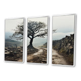 Brown Tree In Field - Multi-Panels