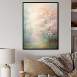 Pink Trees Romantic Impression I - Landscapes Canvas Wall Art