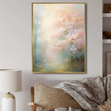 Pink Trees Romantic Impression I - Landscapes Canvas Wall Art