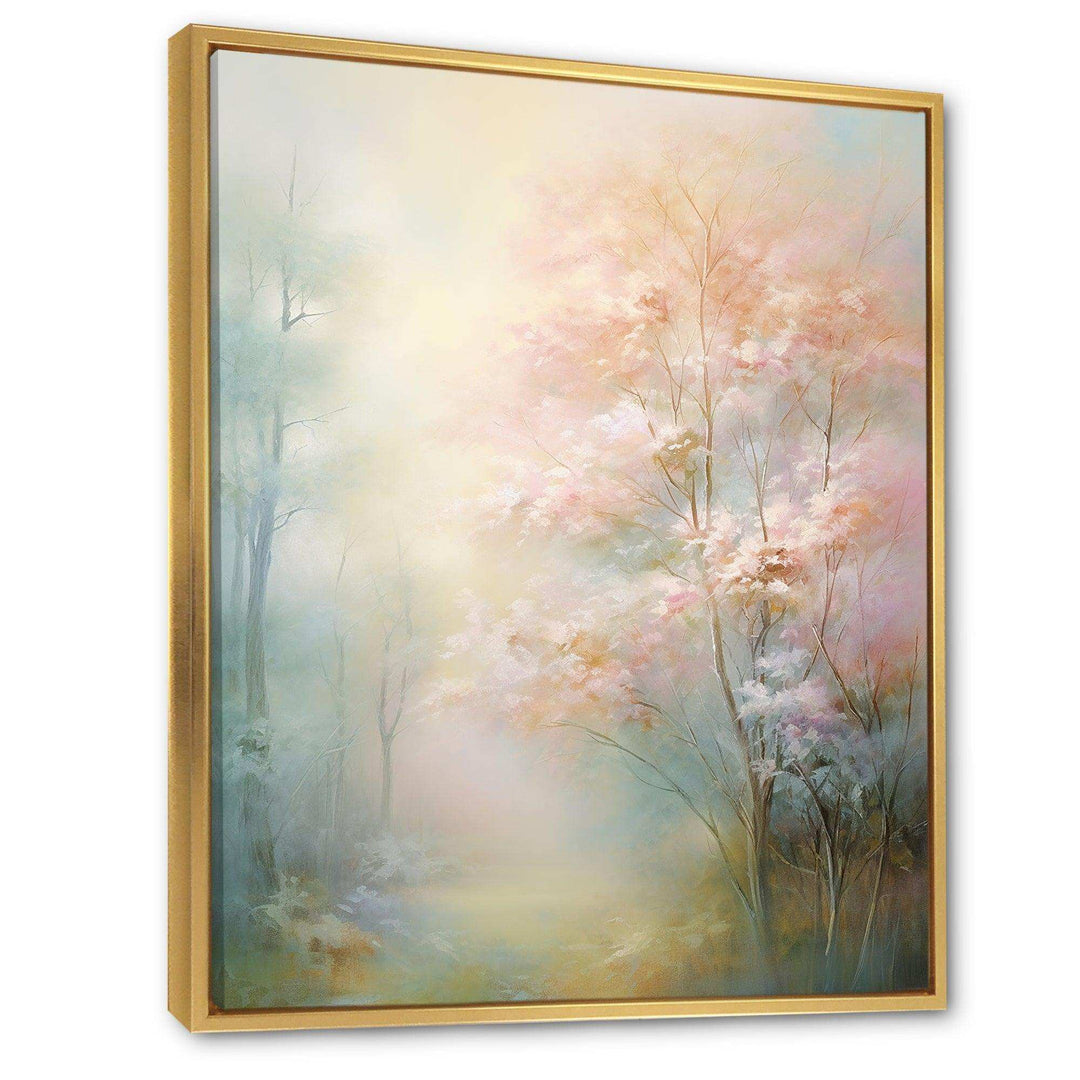 Pink Trees Romantic Impression I - Landscapes Canvas Wall Art