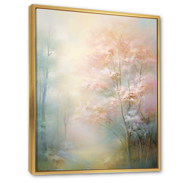 Pink Trees Romantic Impression I - Landscapes Canvas Wall Art