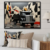 Truck 53Ft Geometric Momentum I - Truck Canvas Wall Art