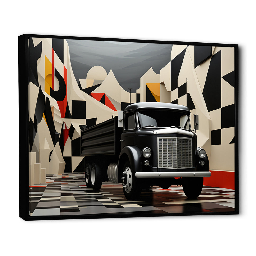 Truck 53Ft Geometric Momentum I - Truck Canvas Wall Art