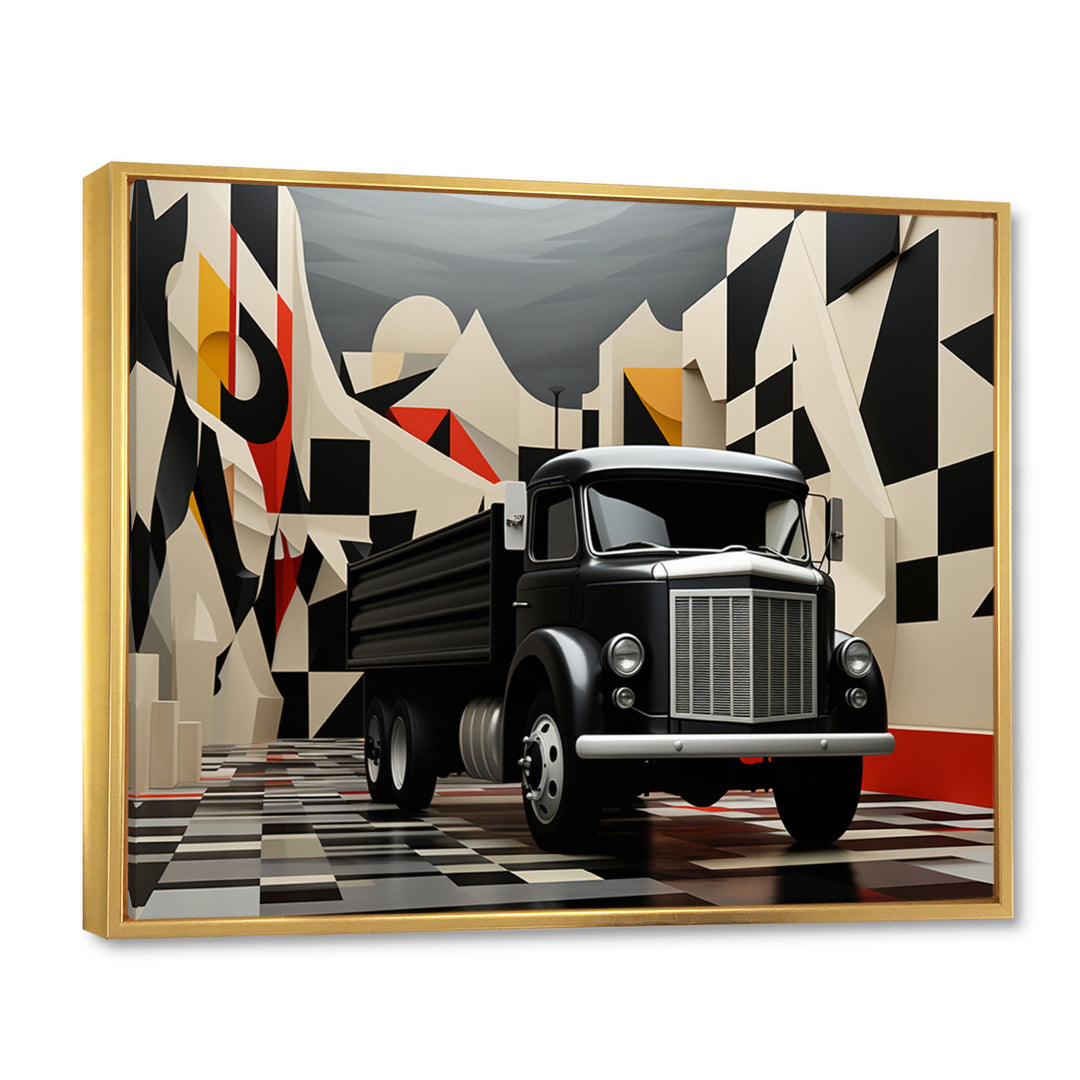 Truck 53Ft Geometric Momentum I - Truck Canvas Wall Art