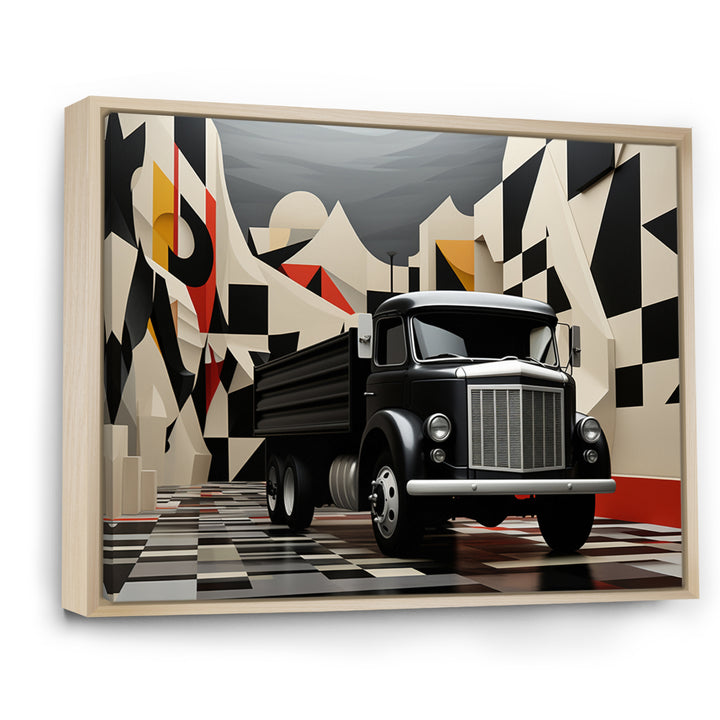 Truck 53Ft Geometric Momentum I - Truck Canvas Wall Art