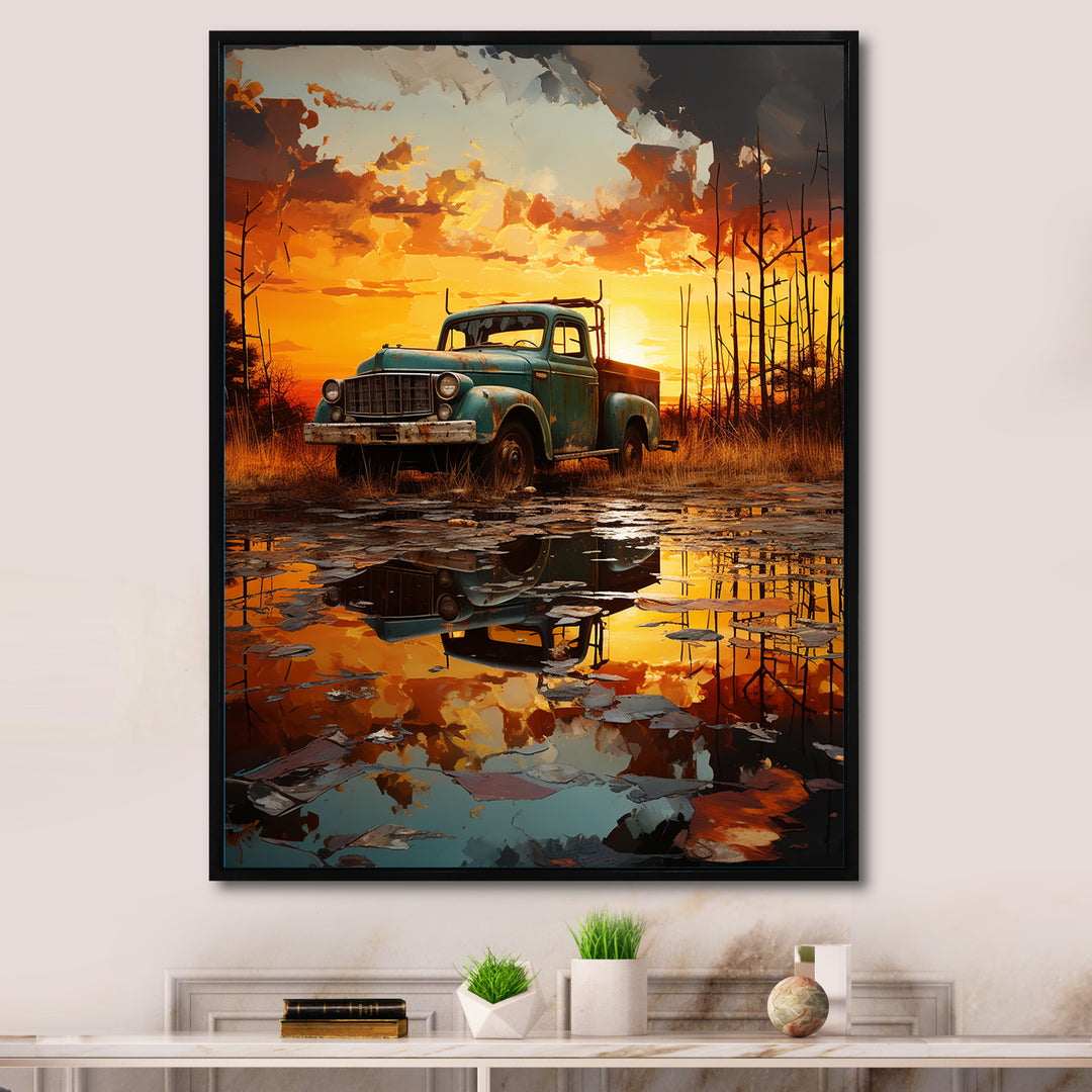 Yellow Truck 53Ft Sublime Landscapes I - Truck Canvas Wall Art