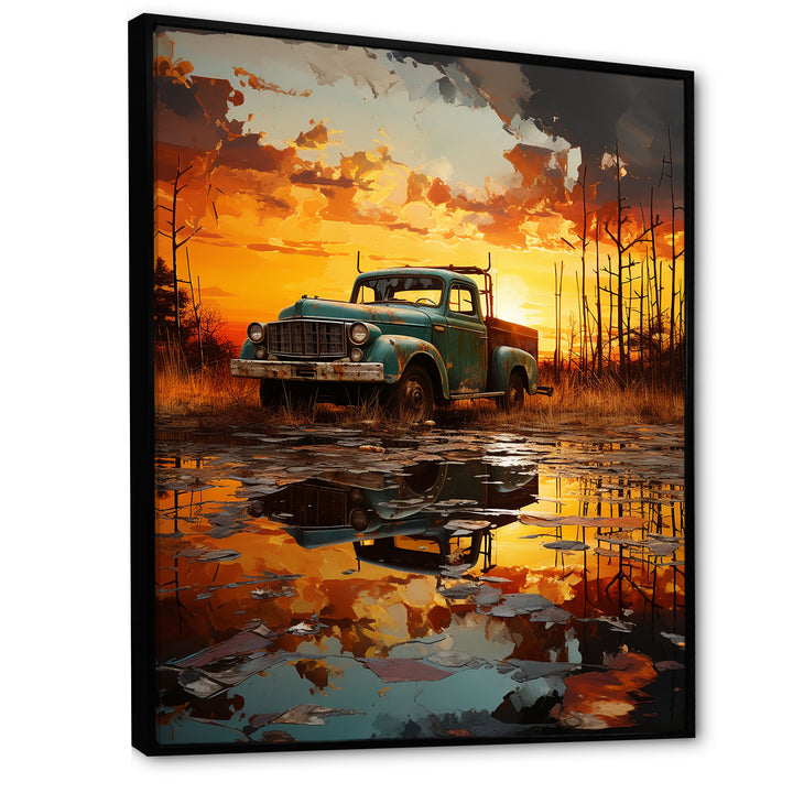 Yellow Truck 53Ft Sublime Landscapes I - Truck Canvas Wall Art