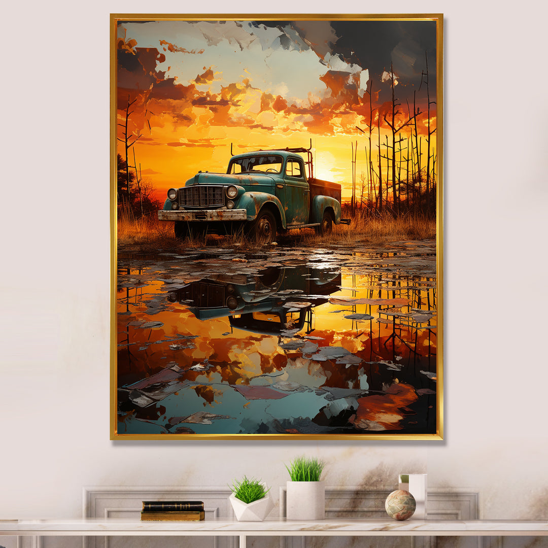 Yellow Truck 53Ft Sublime Landscapes I - Truck Canvas Wall Art
