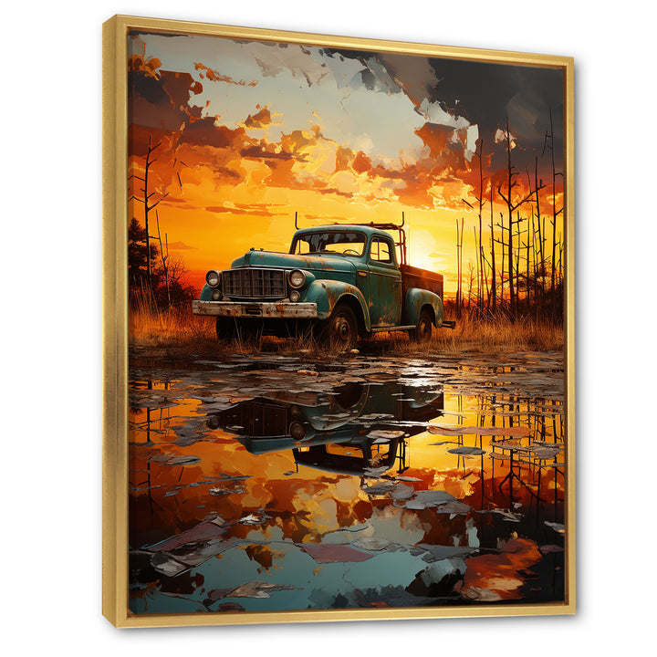 Yellow Truck 53Ft Sublime Landscapes I - Truck Canvas Wall Art