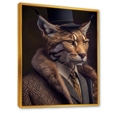 Stylish Cat In Fancy Fashion Design - Cat Large Canvas Wall Art