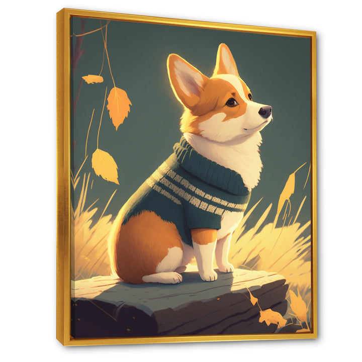 Cute Little Corgi Dog - Dog Wall Decor