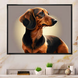 Brown And Black Dachshund - Brown Dog Daschund Wall Art