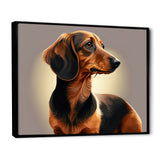 Brown And Black Dachshund - Brown Dog Daschund Wall Art