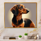 Brown And Black Dachshund - Brown Dog Daschund Wall Art