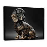 Royal Daschund Portrait - Black Dog Daschund Wall Art