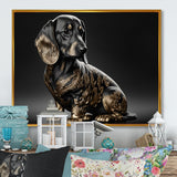 Royal Daschund Portrait - Black Dog Daschund Wall Art