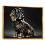 Royal Daschund Portrait - Black Dog Daschund Wall Art