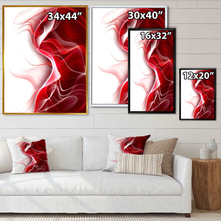 3D Fractal Abstract Design Framed Print Matte White - 1.5" Width