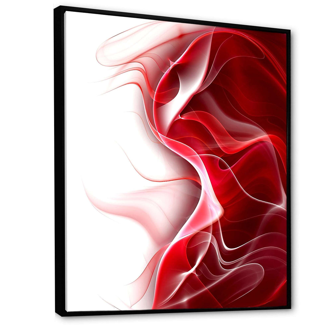 3D Fractal Abstract Design Framed Canvas Vibrant Black - 1.5" Thick