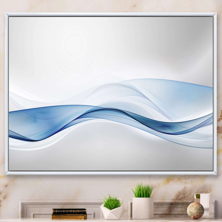 3D Wave of Water Splash Framed Canvas Matte White - 1.5" Thick