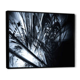 3D Abstract Art Black White Framed Canvas Vibrant Black - 1.5" Thick