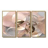 Liquid Art Gold And Pink Effervescence - Multi-Panels