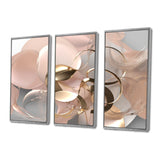 Liquid Art Gold And Pink Effervescence - Multi-Panels
