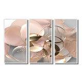 Liquid Art Gold And Pink Effervescence - Multi-Panels