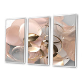 Liquid Art Gold And Pink Effervescence - Multi-Panels