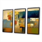 Sunrise Over City Retro Cubist Colourfields I - Multi-Panels