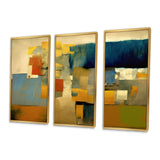 Sunrise Over City Retro Cubist Colourfields I - Multi-Panels