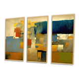 Sunrise Over City Retro Cubist Colourfields I - Multi-Panels